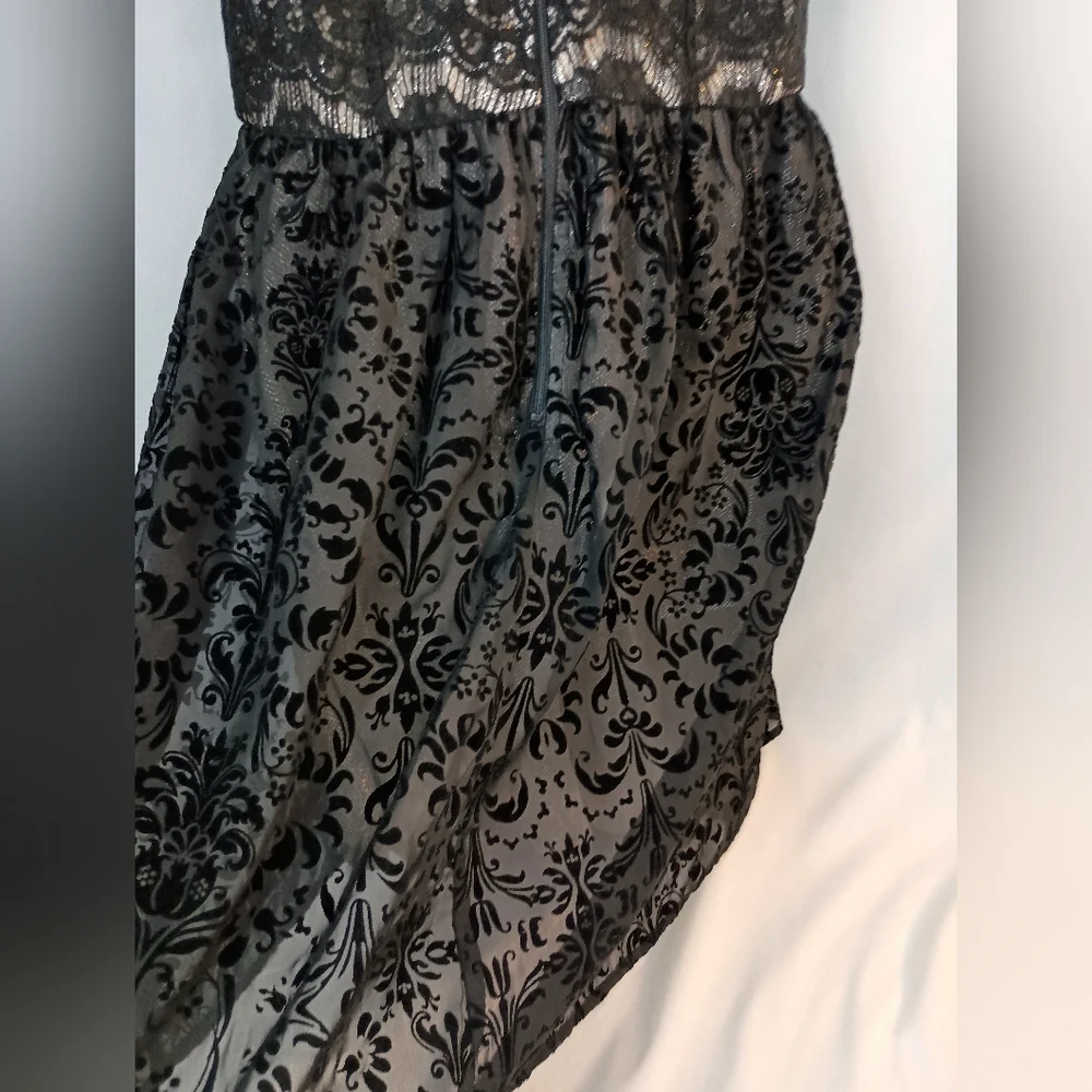 Xhilaration‎ Whimsigoth Fairy Grunge Black Lace Mini Dress Size Medium